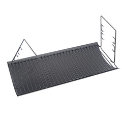 Burly Grill 27-inch ash pan front view showing fit and sturdy construction benefits