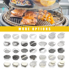 Burly Grill stainless half grid close-up showing durable 304 finish
