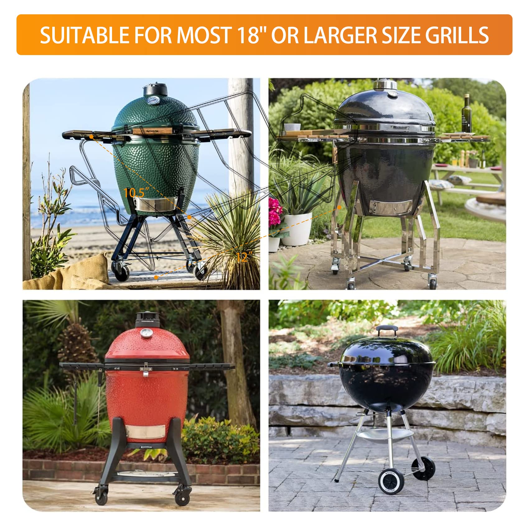 Burly grill holding six rib slabs vertically to increase cooking capacity efficiently