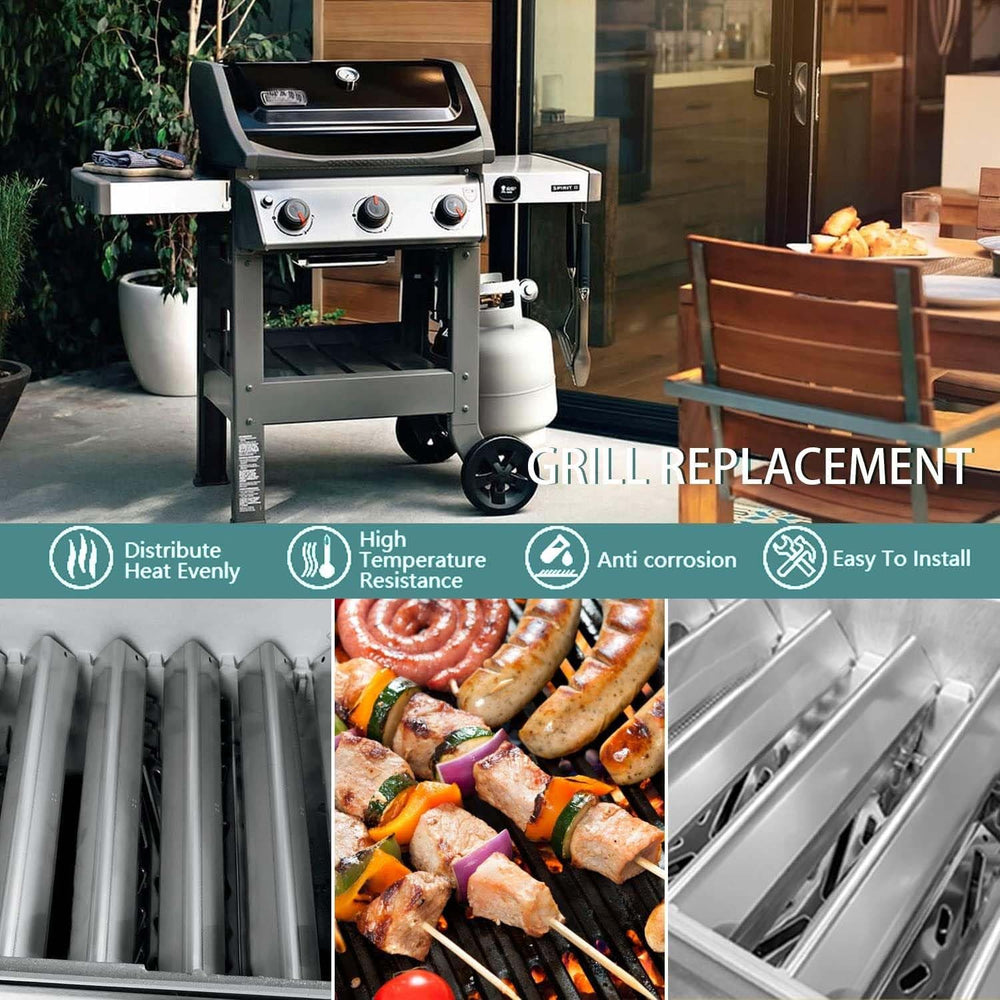 Burly Grill close-up of stainless steel texture for durable corrosion resistance