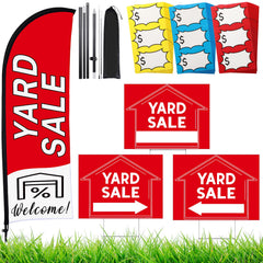 Buryeah 7ft feather flag front view for high-visibility curb appeal