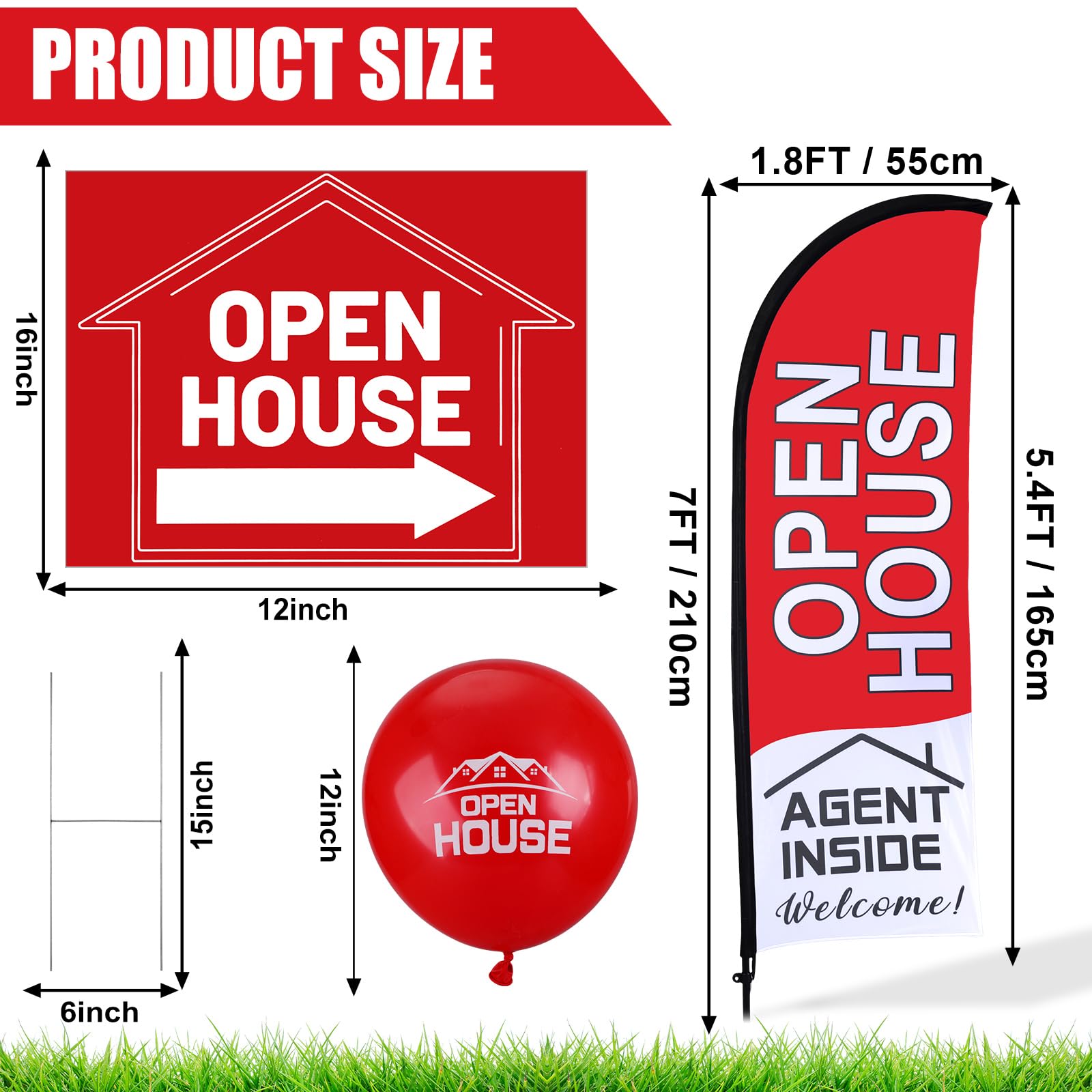 Buryeah close-up of directional signs shows durable corrugated plastic and clear arrows