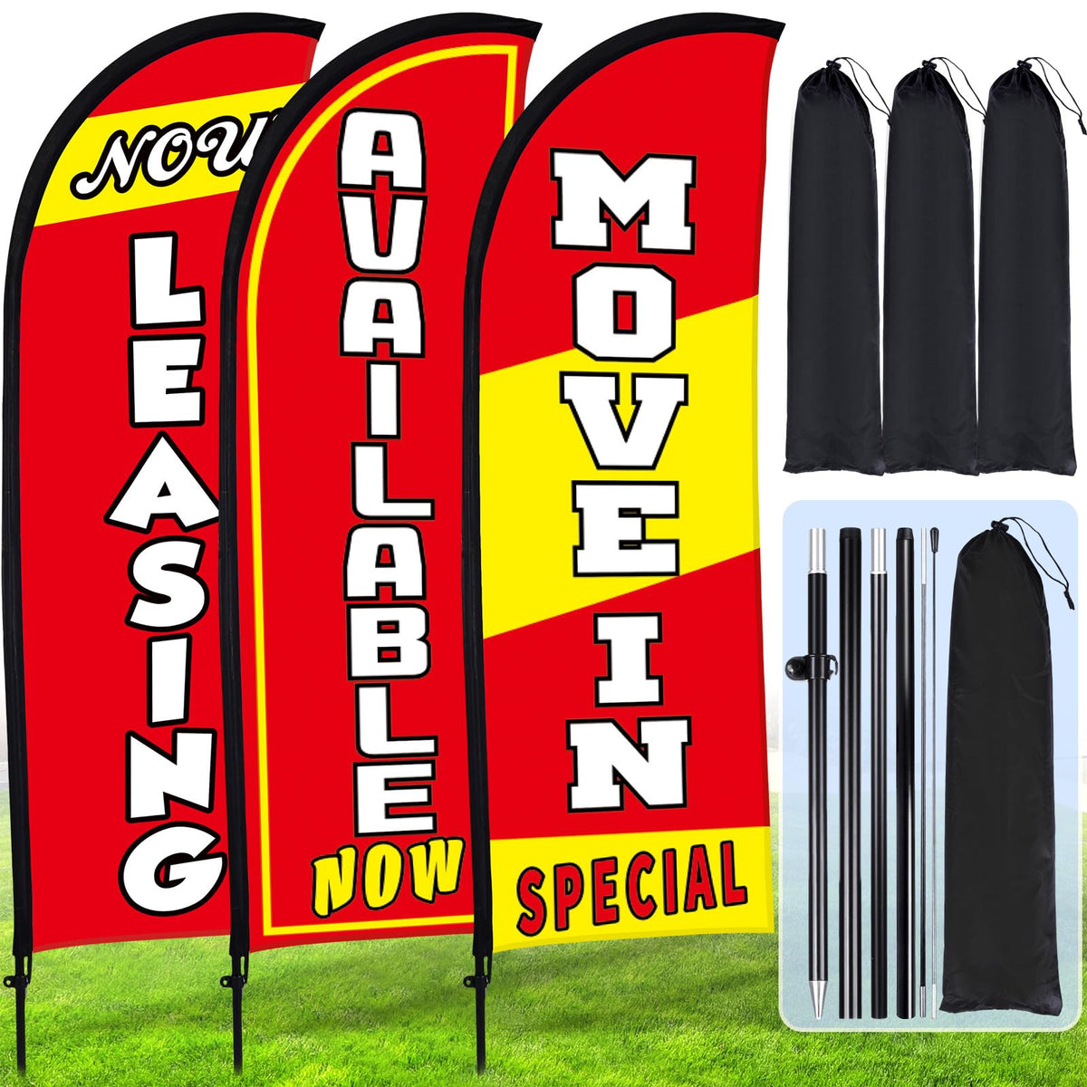 Buryeah flag front packaging showing red leasing message and immediate impact
