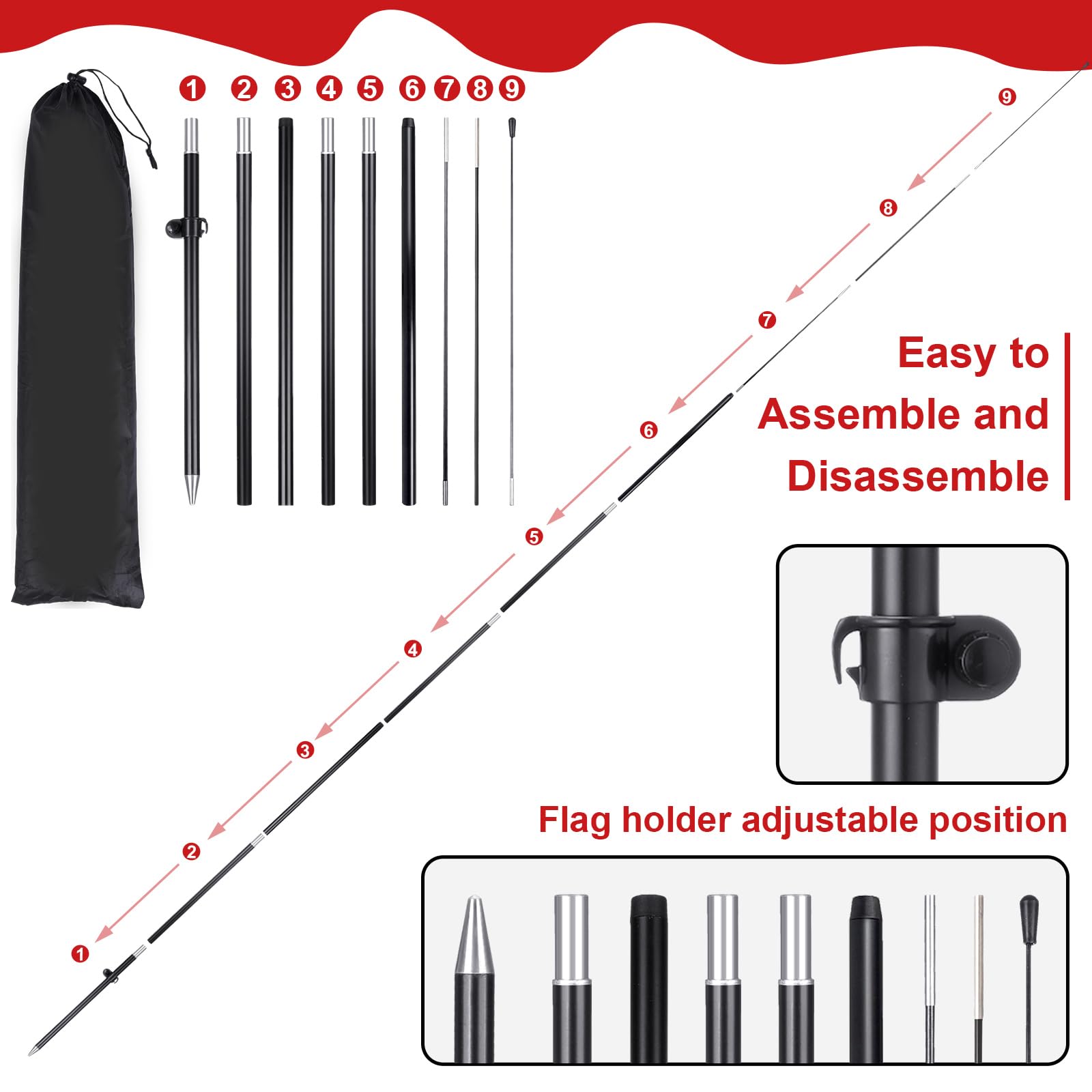 Buryeah ground stake close-up demonstrating secure anchoring for stable display