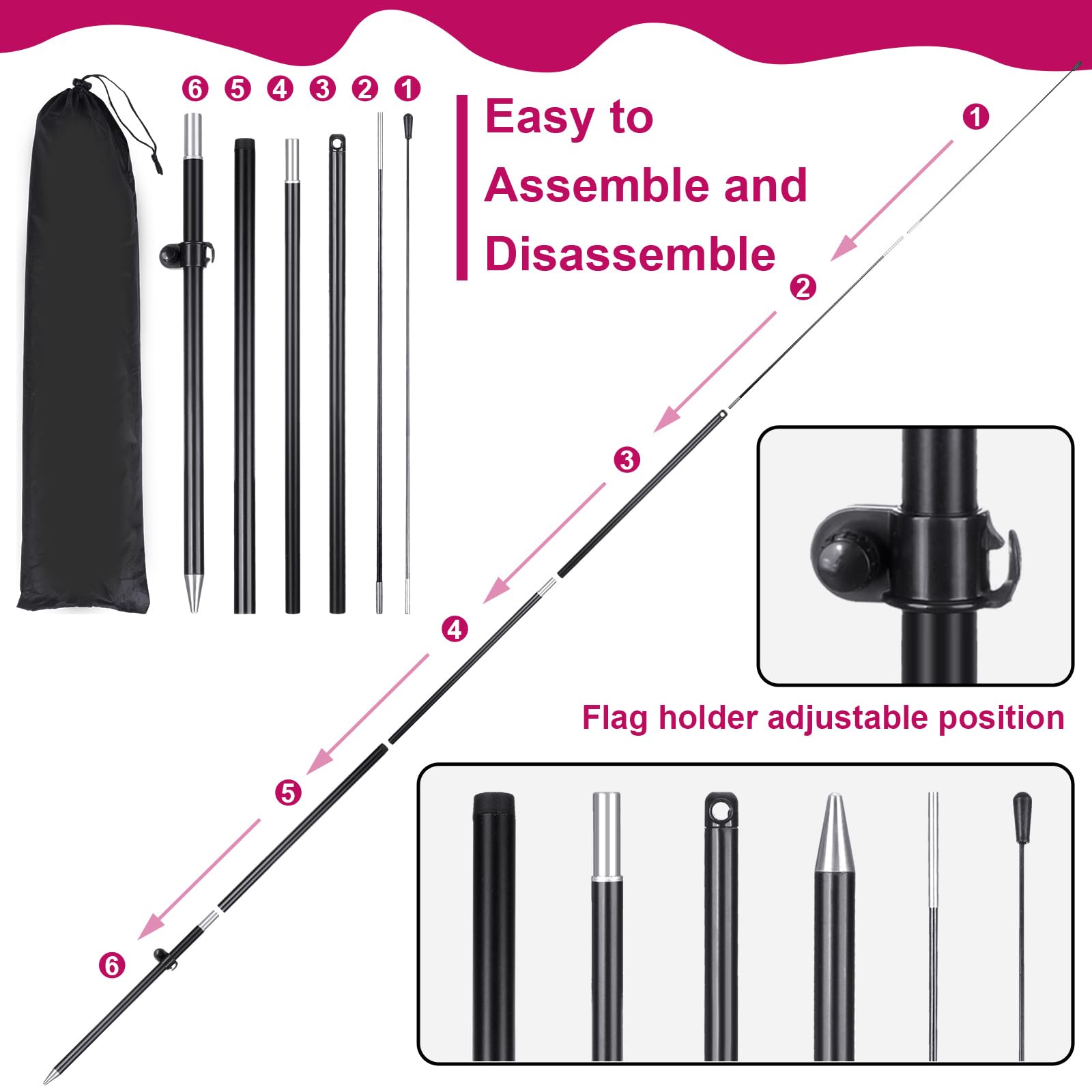 Buryeah H-pile stake and pole detail demonstrating secure installation in lawn