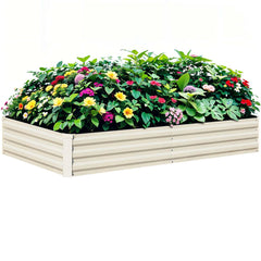 BUTUNITA front view of beige raised bed showing planting area and durability
