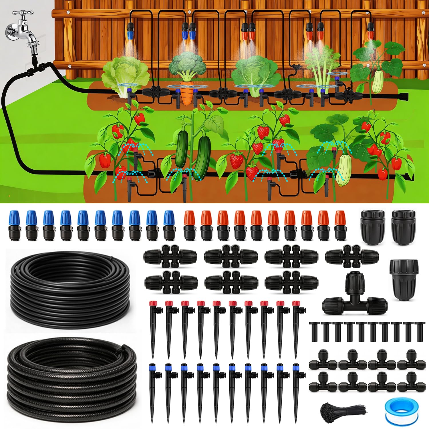 Buxxqmm kit front view showing included parts and quick-connect convenience