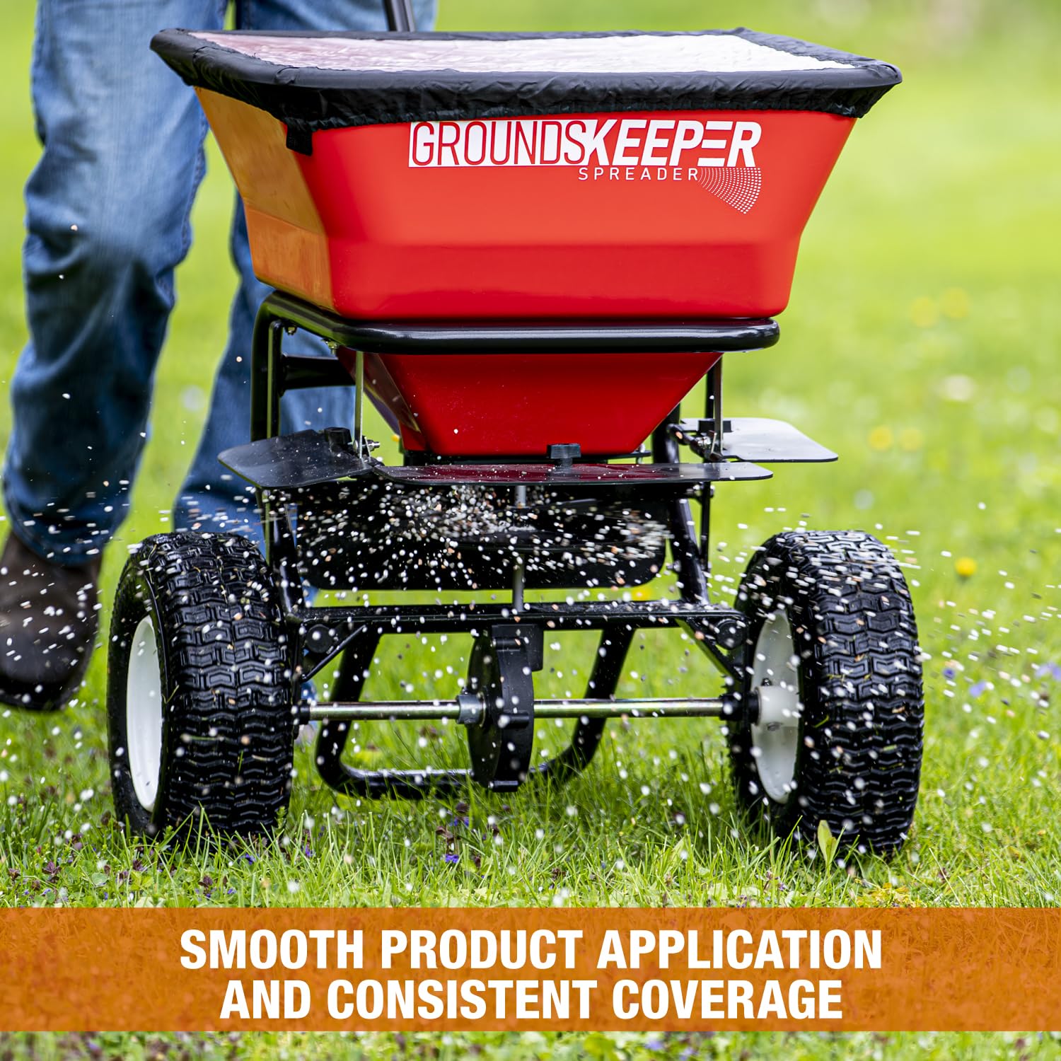 Buyers Products Company Grounds Keeper welded frame close-up benefit: sturdy powder-coated corrosion resistance