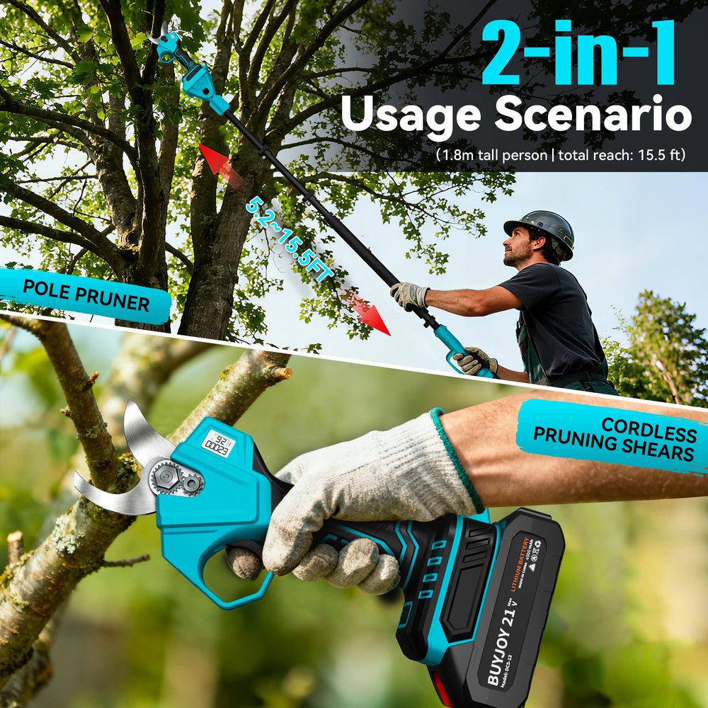 BuyJoy telescopic pole fully extended reaching high branch for reach benefit