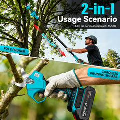 BuyJoy telescopic pole fully extended reaching high branch for reach benefit