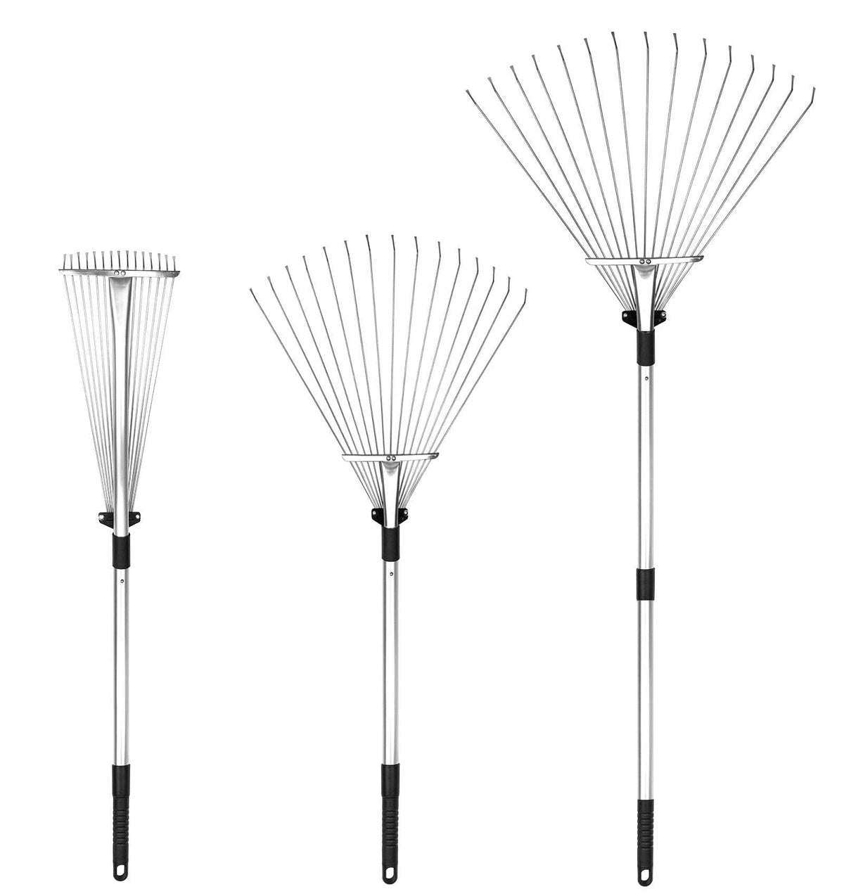 Buyplus front view of rake showing full product and benefits