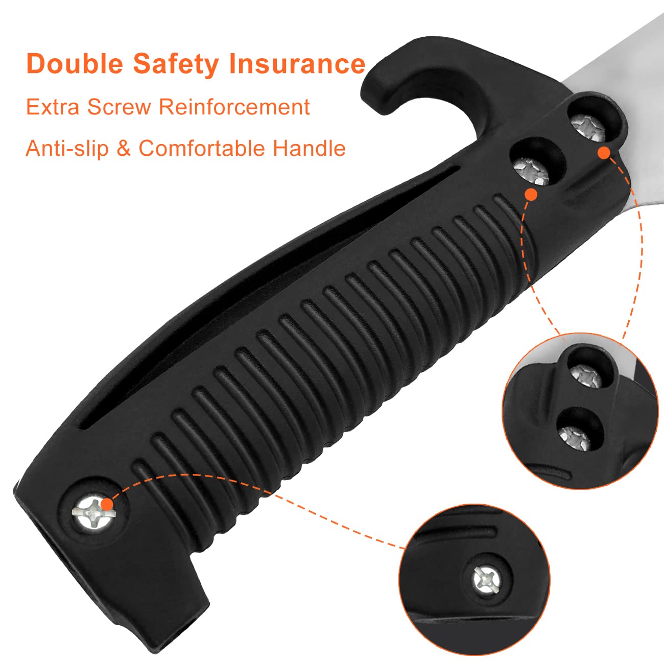 Buyplus non-slip handle detail providing secure grip and reduced hand fatigue