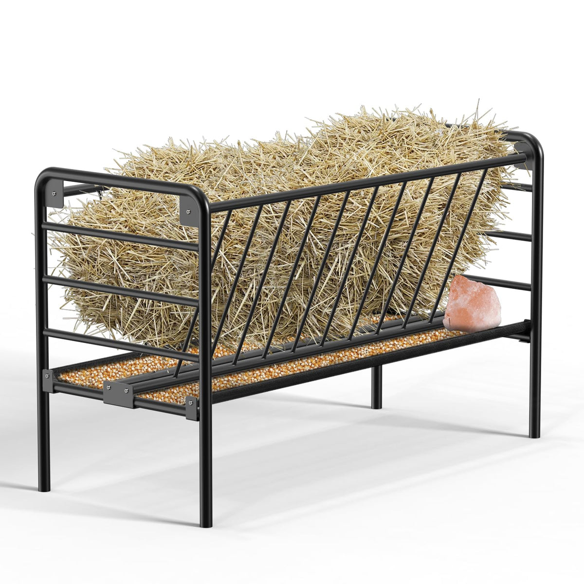 BUYYAH front view of feeder showing durable frame and large capacity storage
