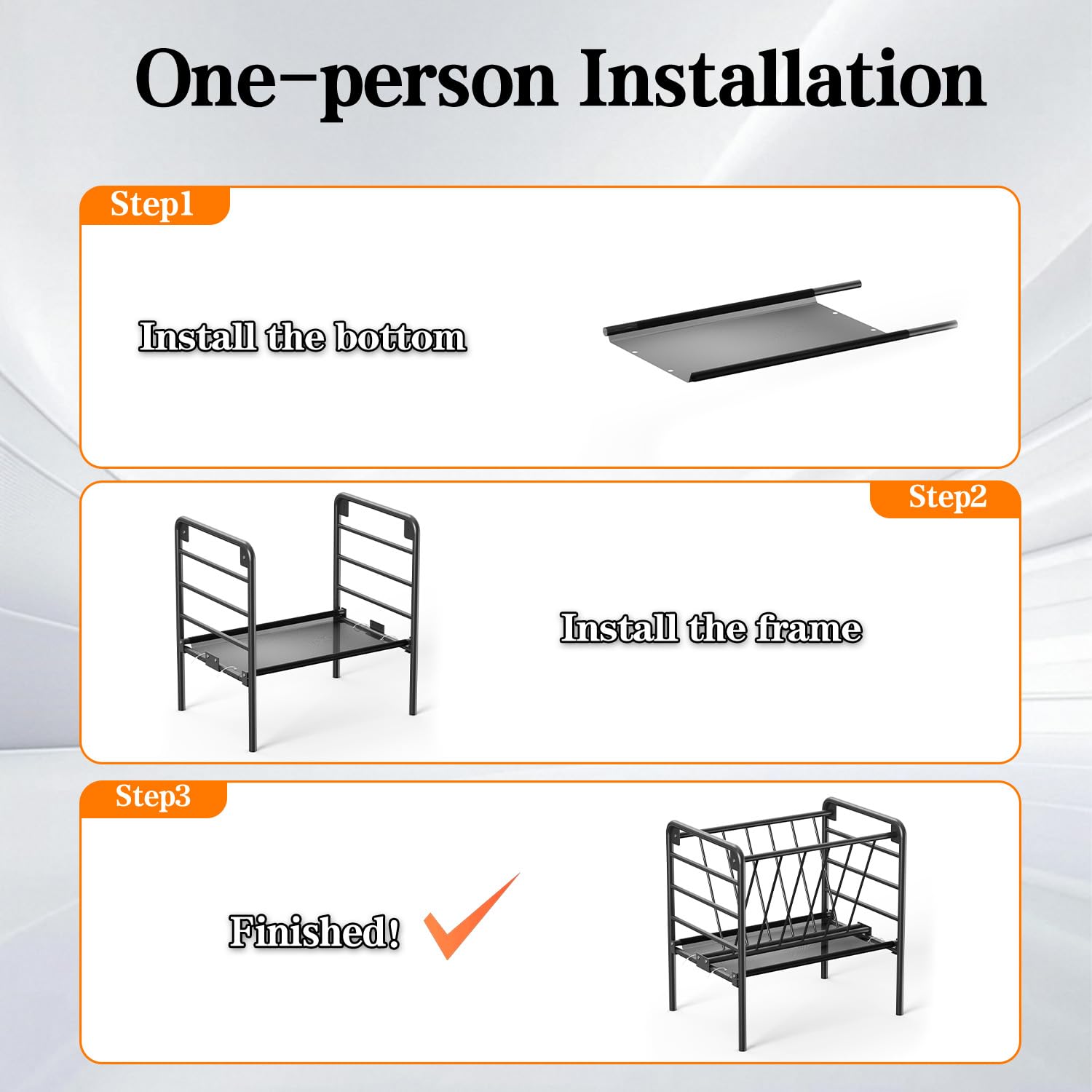 BUYYAH assembly image with screws highlighting quick installation