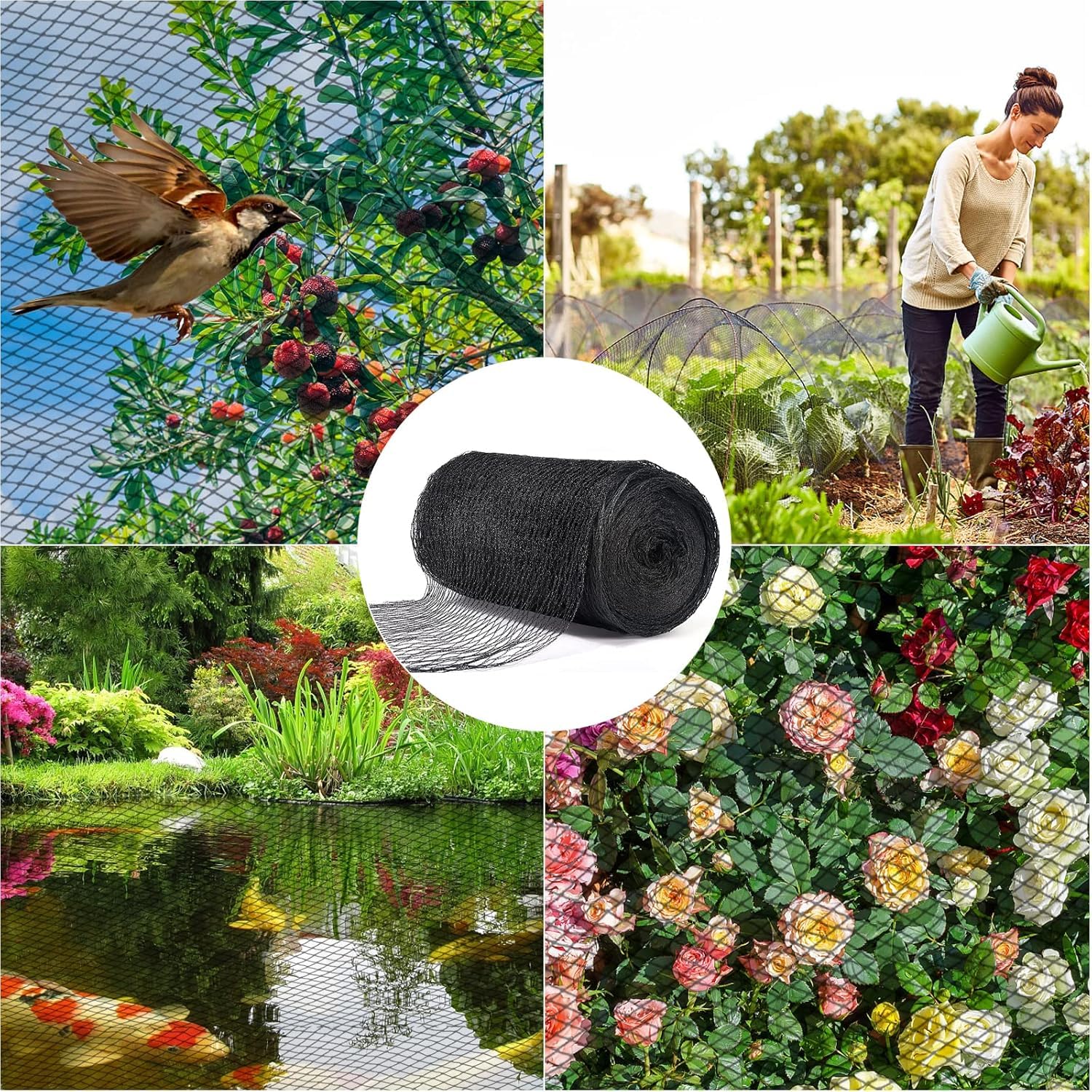 BUZIFU installed in backyard garden illustrating tidy pond and predator protection