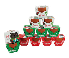 BUZZY front packaging showing 12 complete spruce grow kits and benefits