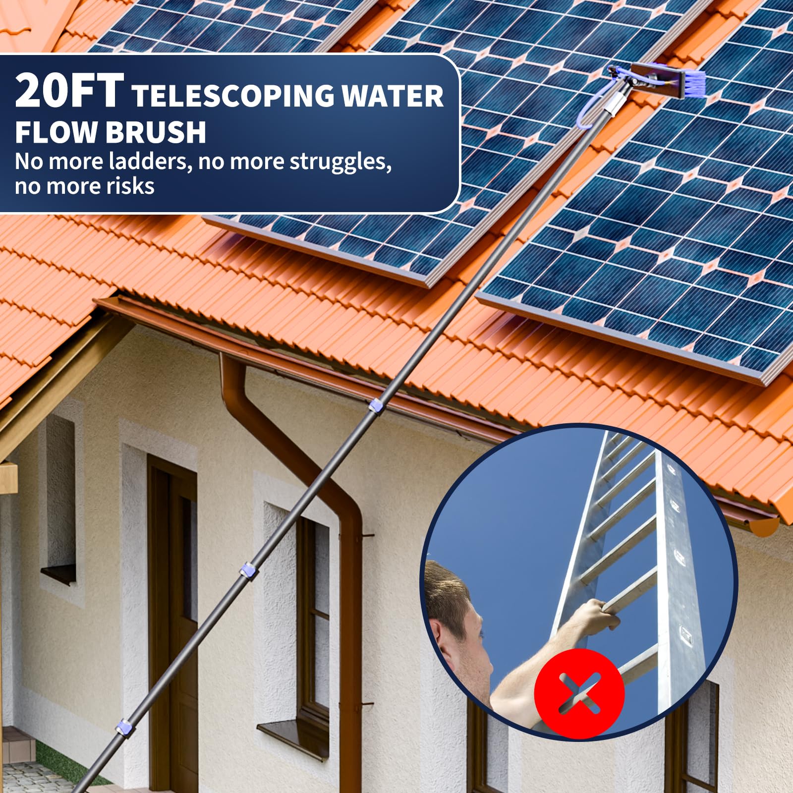 BVOHVN extended pole at full length enabling safe reach