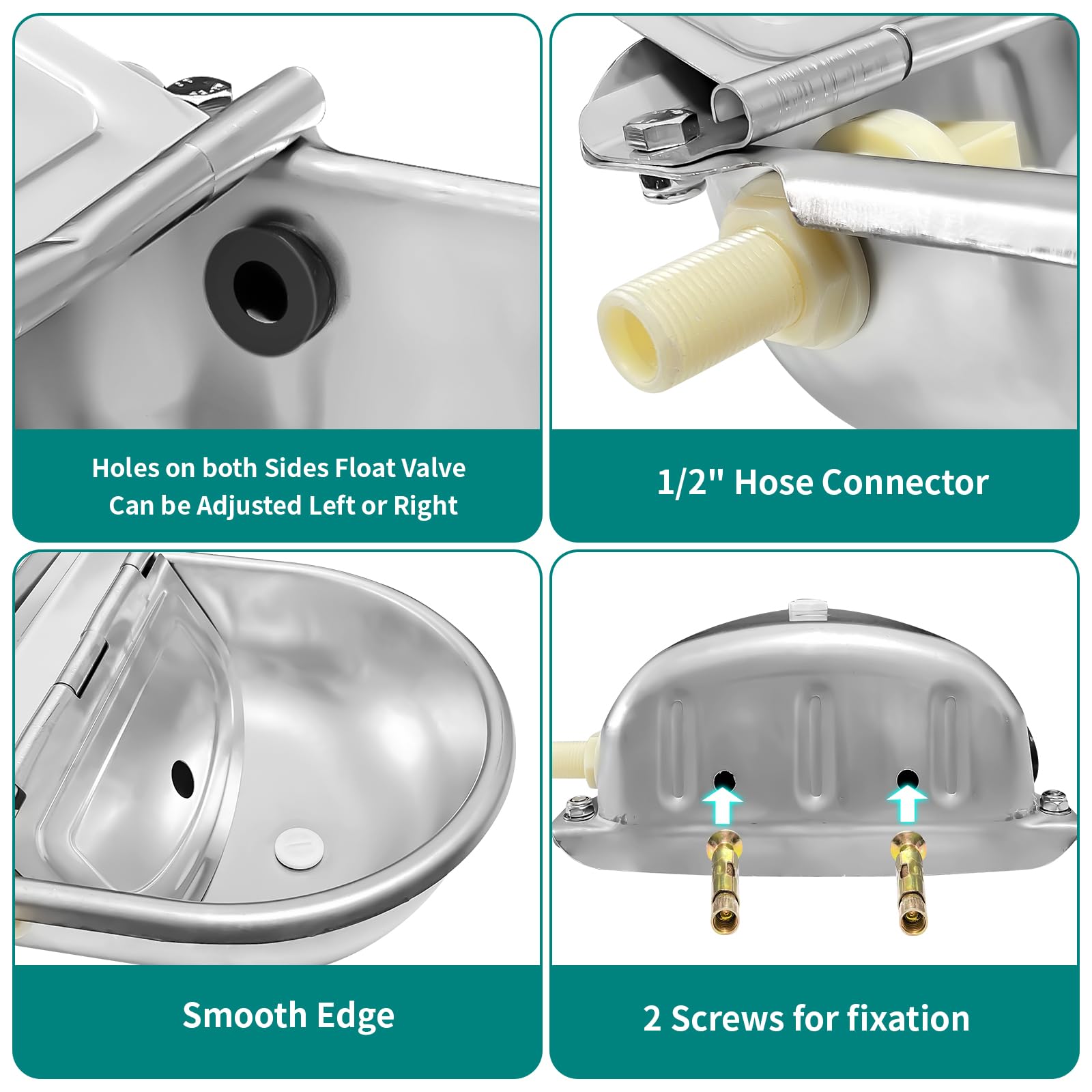 Bwhrmt float valve detail showing food-grade float for automatic refill benefit
