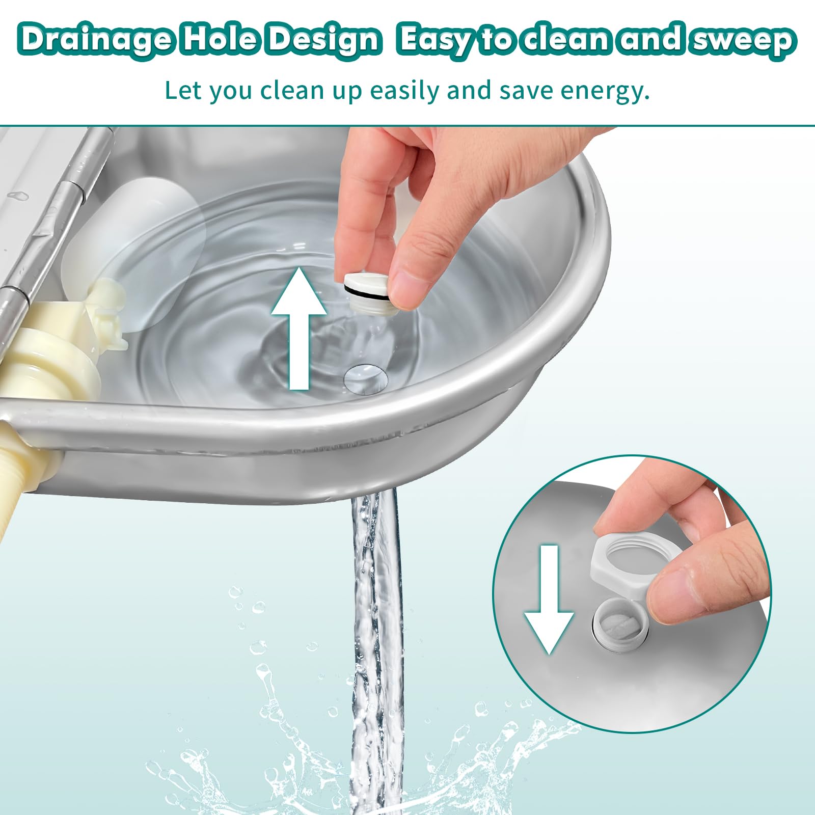 Bwhrmt size scale with dog showing 2.5L capacity and appropriate pet hydration
