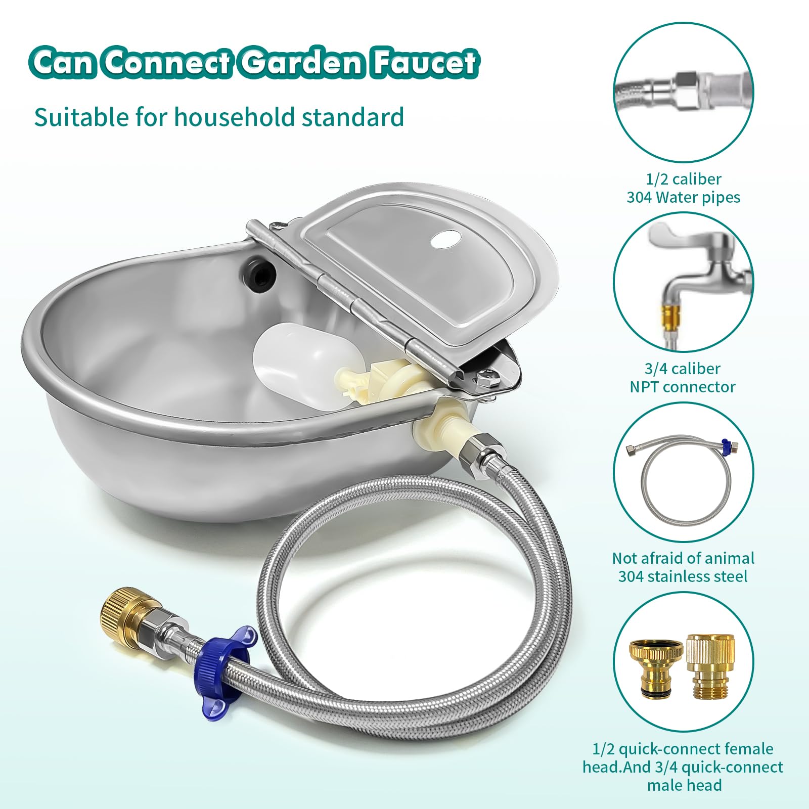 Bwhrmt stainless bowl closeup highlighting rust-proof smooth surface for hygiene