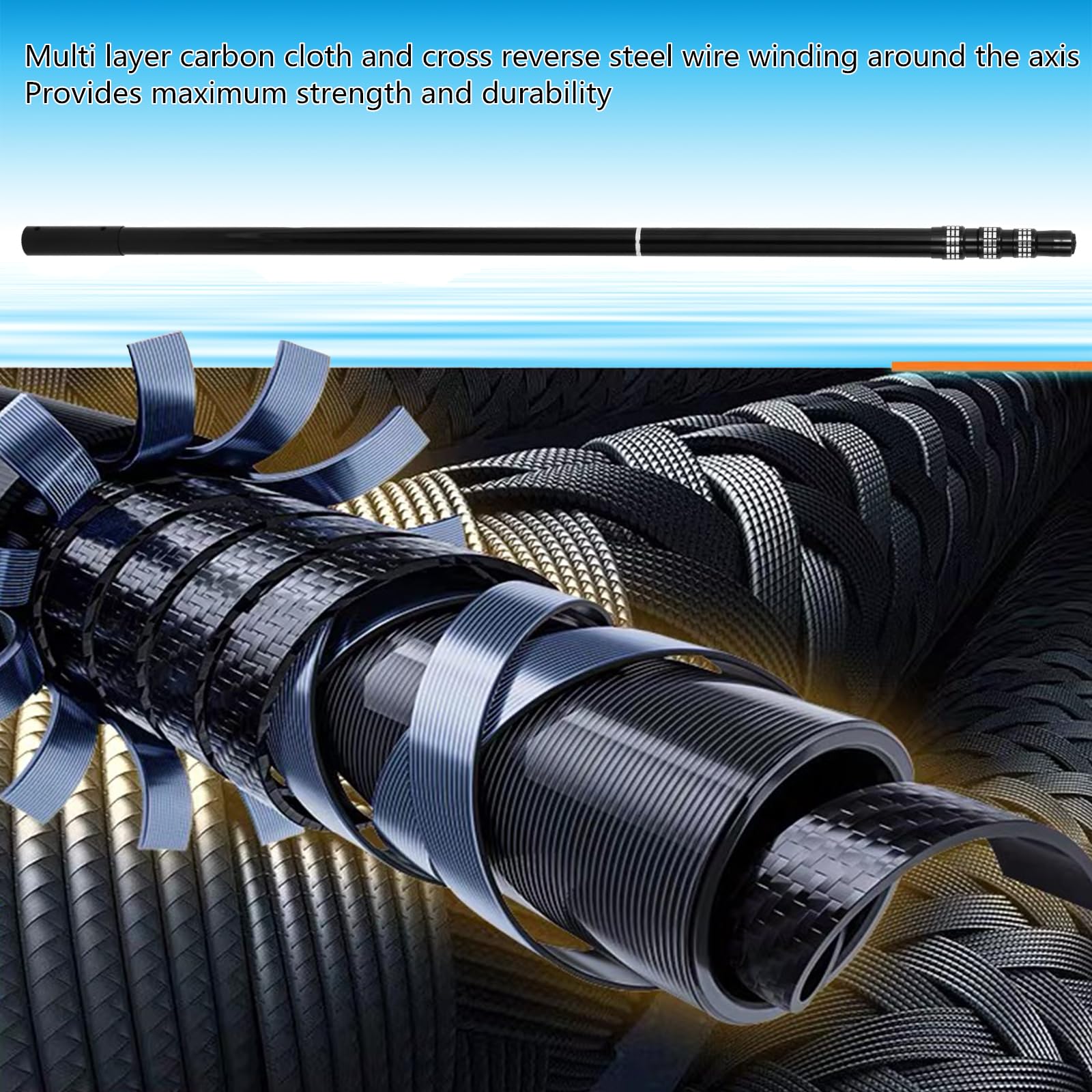 Bwrfoih pole being used at poolside showing faster cleaning and easier control benefit