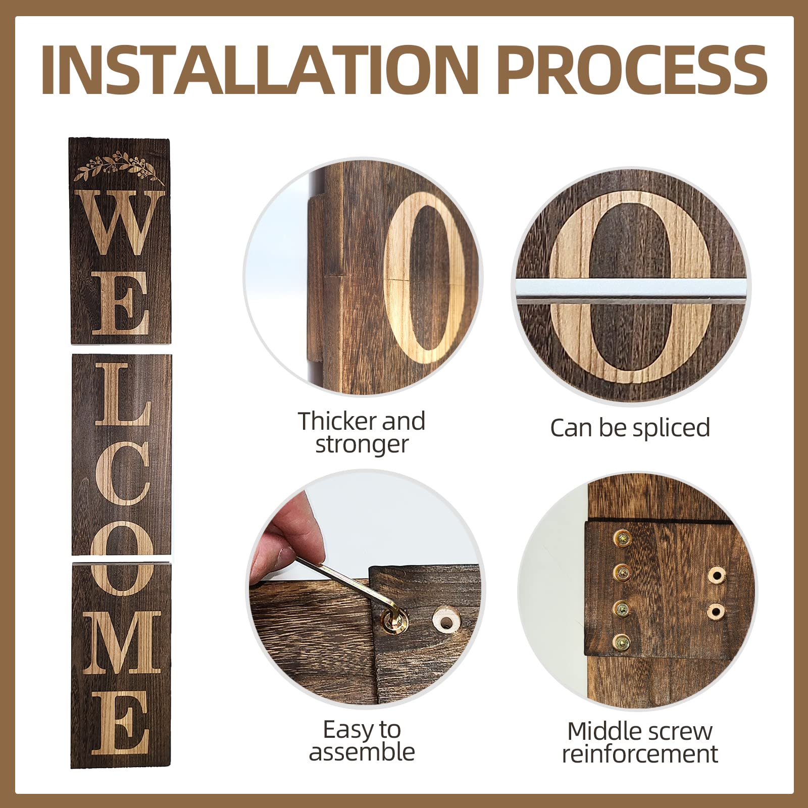 BXAIGR welcome sign mounted on a covered porch offering warm curb appeal to guests