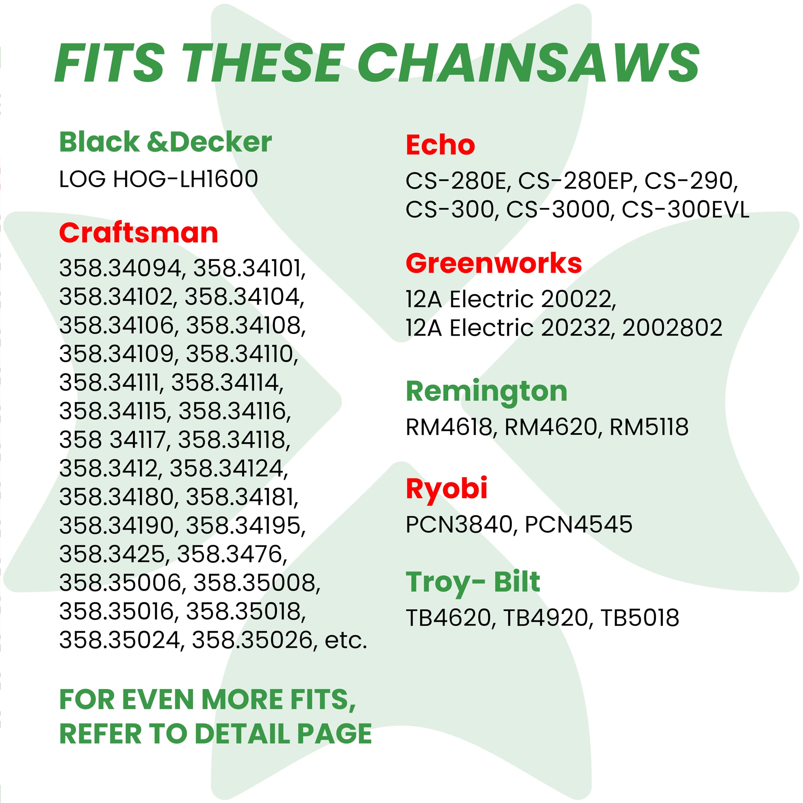 Byane side profile of chain displaying 56 drive links and .050 gauge fit