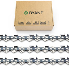 BYANE front packaging of 20 inch chain showing specs and benefit of clear labeling