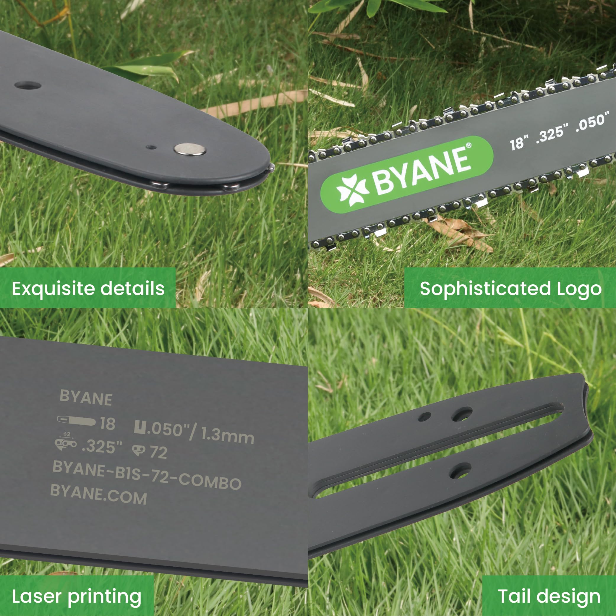 Byane bar next to ruler for scale, confirms accurate 18-inch sizing