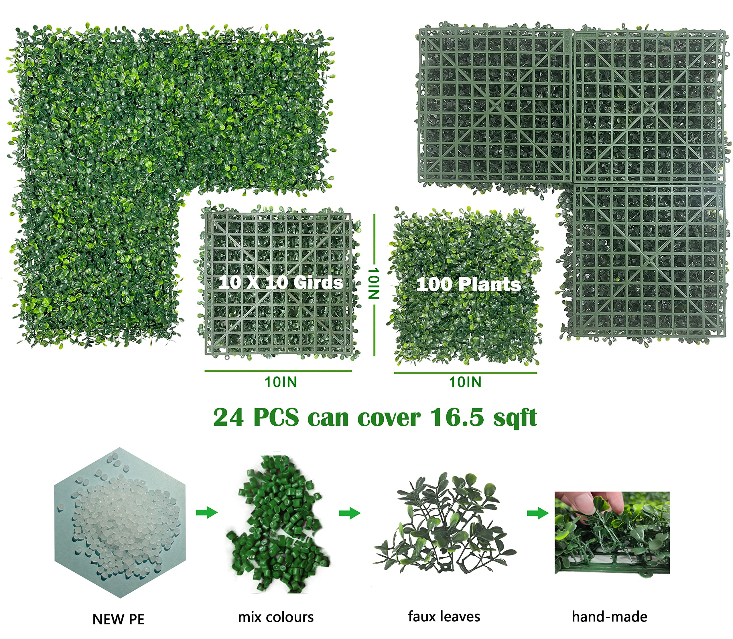 Bybeton close-up showing dense leaves and realistic texture benefit