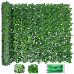Bybeton front view full panel showing dense faux ivy for instant privacy