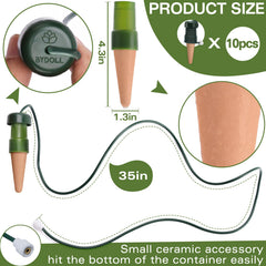 BYDOLL stake inserted in pot demonstrating reliable hands-free watering