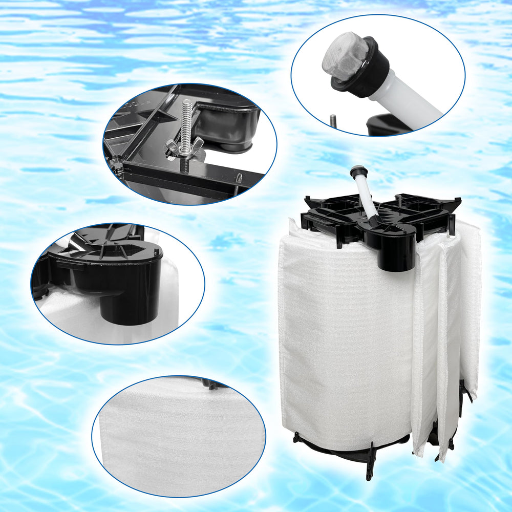 Byenins grid elements detail showing clean media for improved water clarity