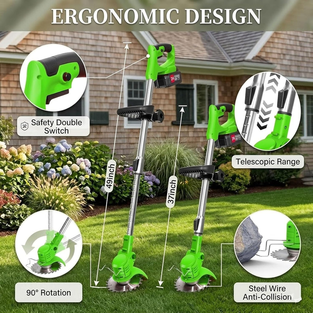 Byerba telescopic shaft extended to show adjustable height comfort