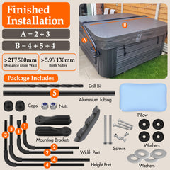 Byers Choice lifter folded position showing compact stowage that frees patio space