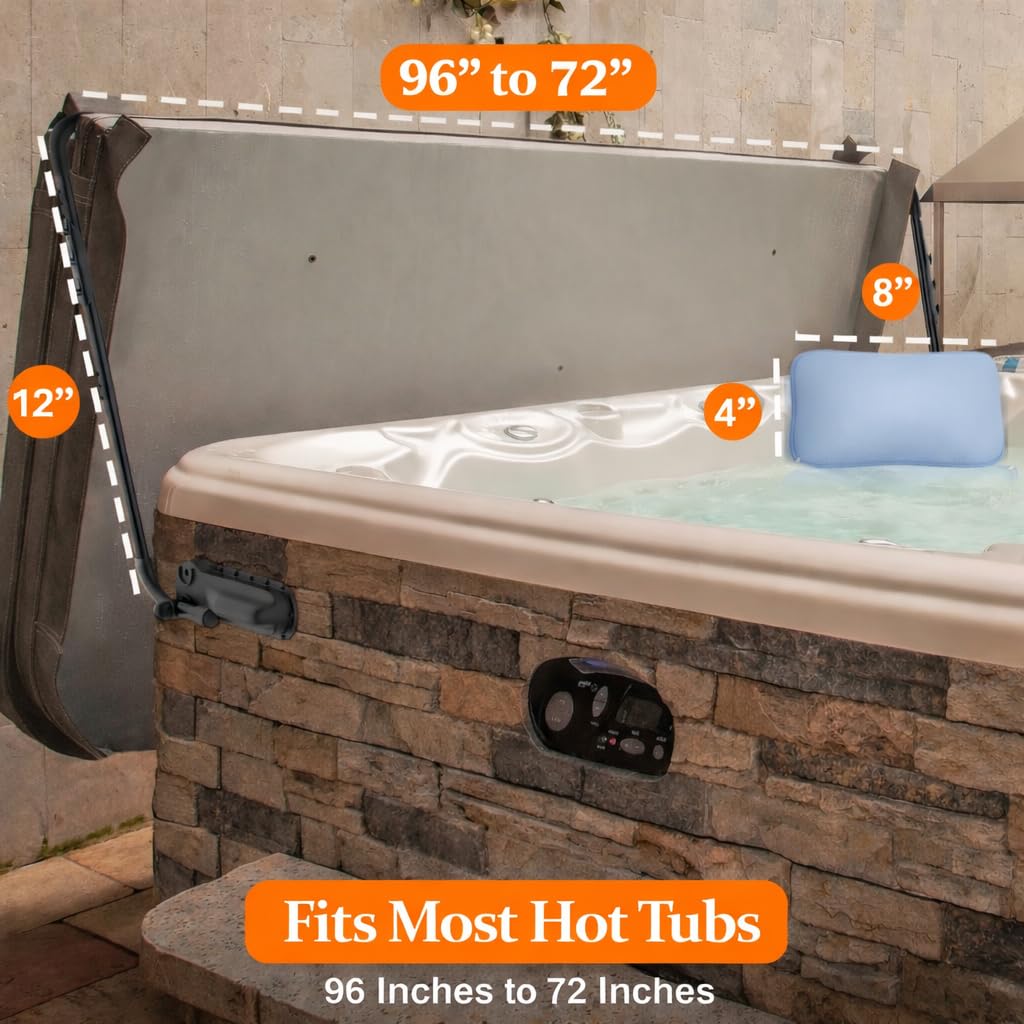 Byers Choice mounted on spa side profile showing top-mount installation for secure attachment