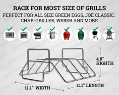 BYLEEY rack loaded with four upright ribs showcasing space-saving smoking benefit