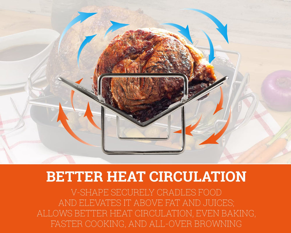 BYLEEY rack flipped to display ribs support for multi-use grilling and smoking