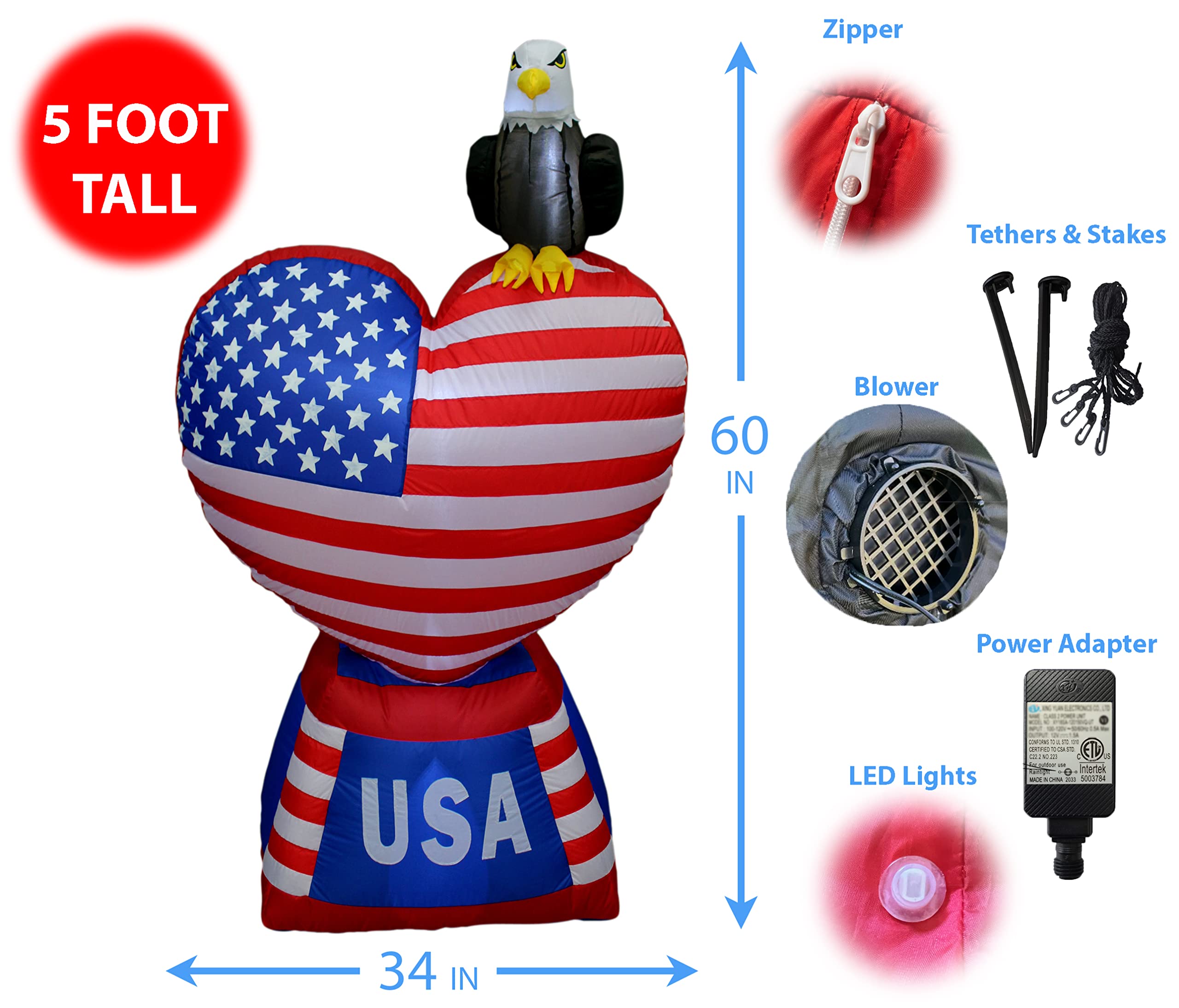 BZB Goods close-up of LED and waterproof polyester texture for durable night glow