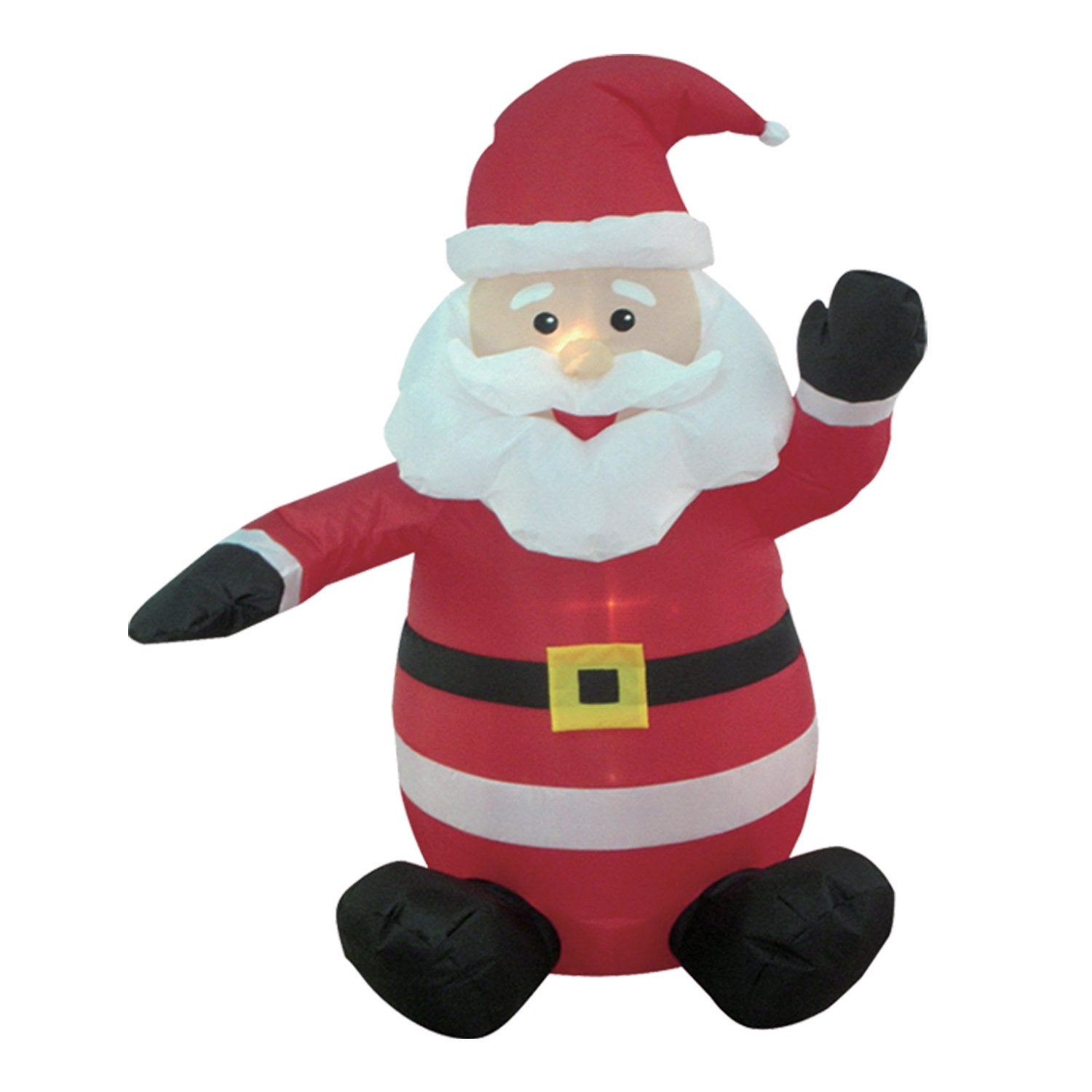 BZB Goods front view of 4ft inflatable Santa showing festive presence and easy setup