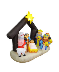 BZB Goods illuminated nativity at night creating warm evening ambience