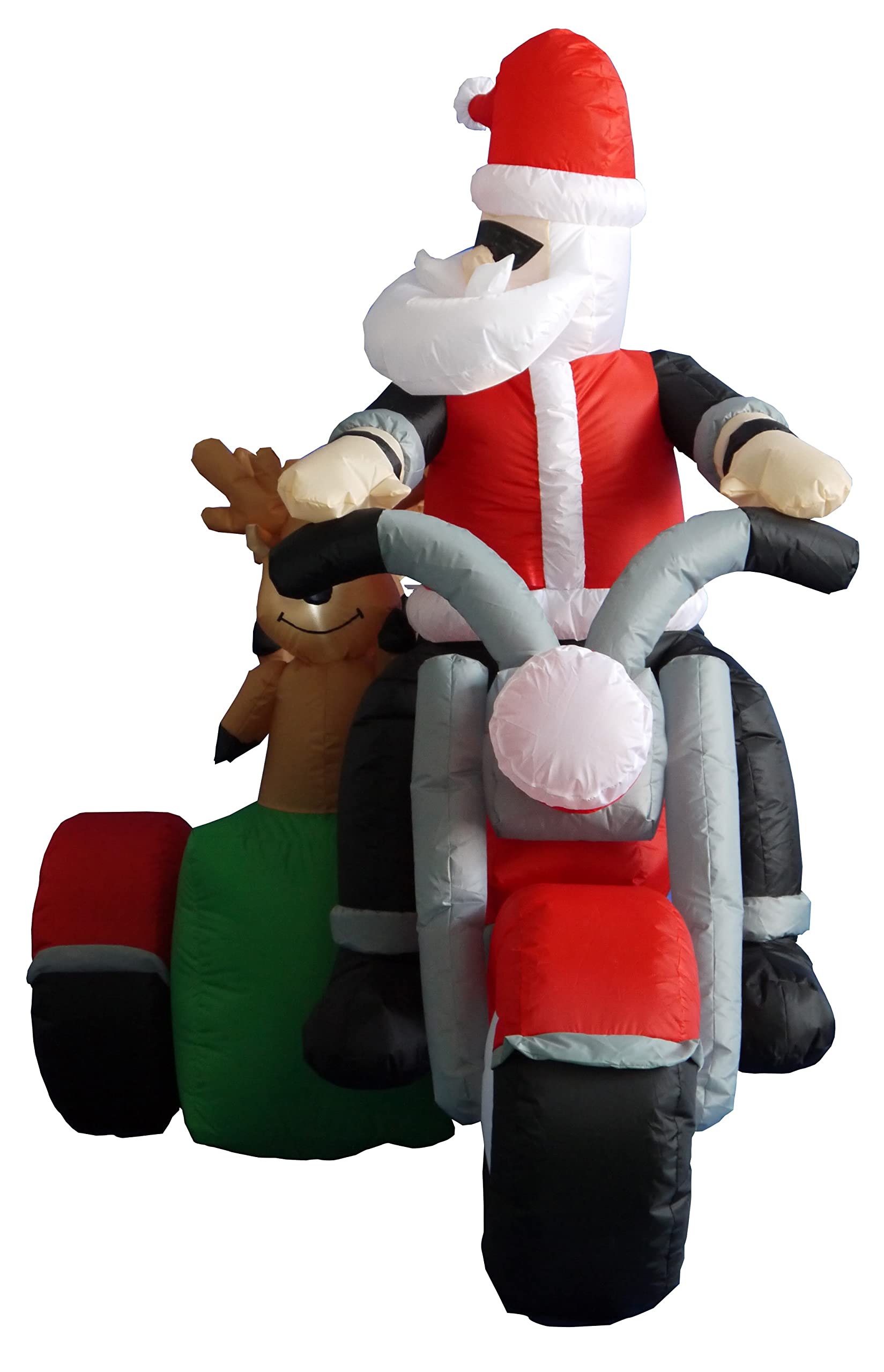 BZB Goods family enjoying the inflatable in yard, joyful seasonal atmosphere