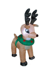 BZB Goods reindeer front view showing friendly pose and wreath, attracts holiday attention