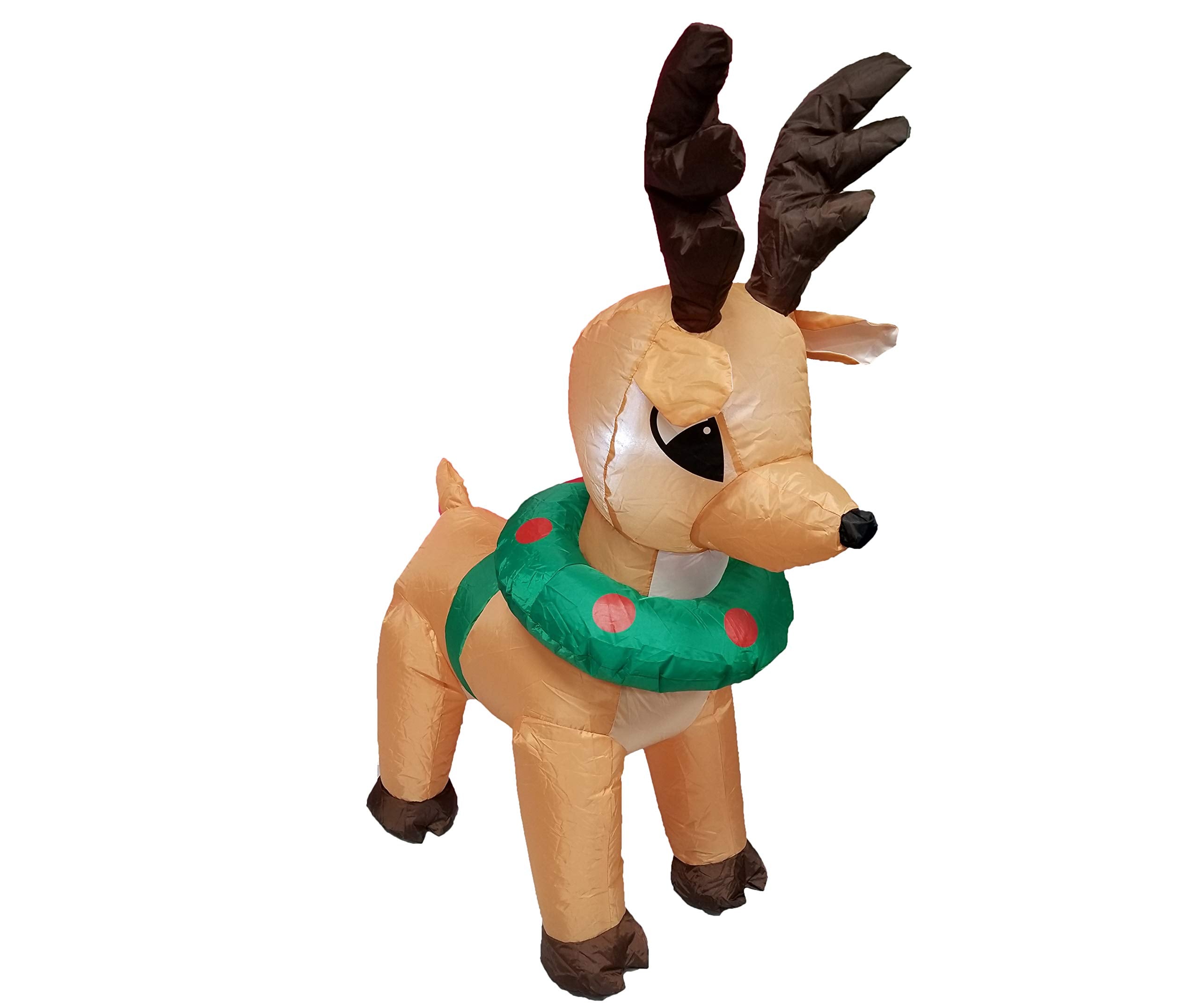 BZB Goods reindeer on a decorated porch creating festive ambiance for guests