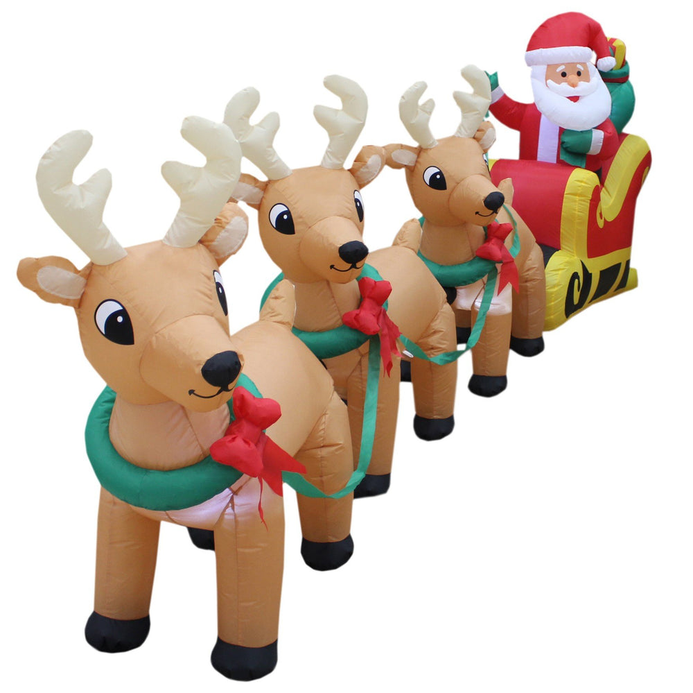 BZB Goods inflatable lit at night creating a bright holiday centerpiece outdoors