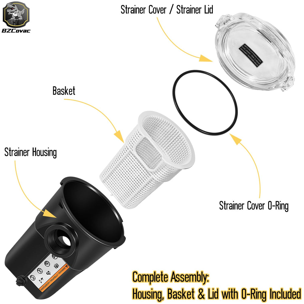 Bzcovac debris basket detail capturing leaves for cleaner pump operation