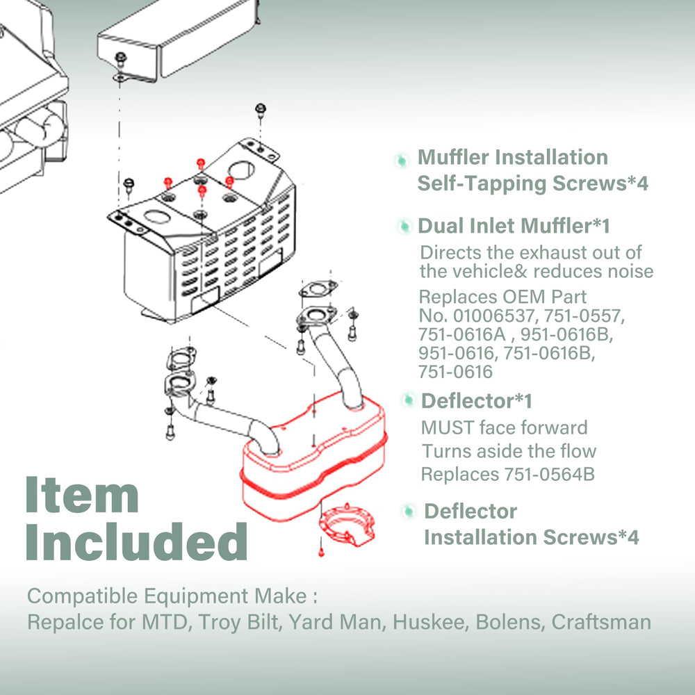 Bzumperyz muffler beside ruler showing size for accurate fitment