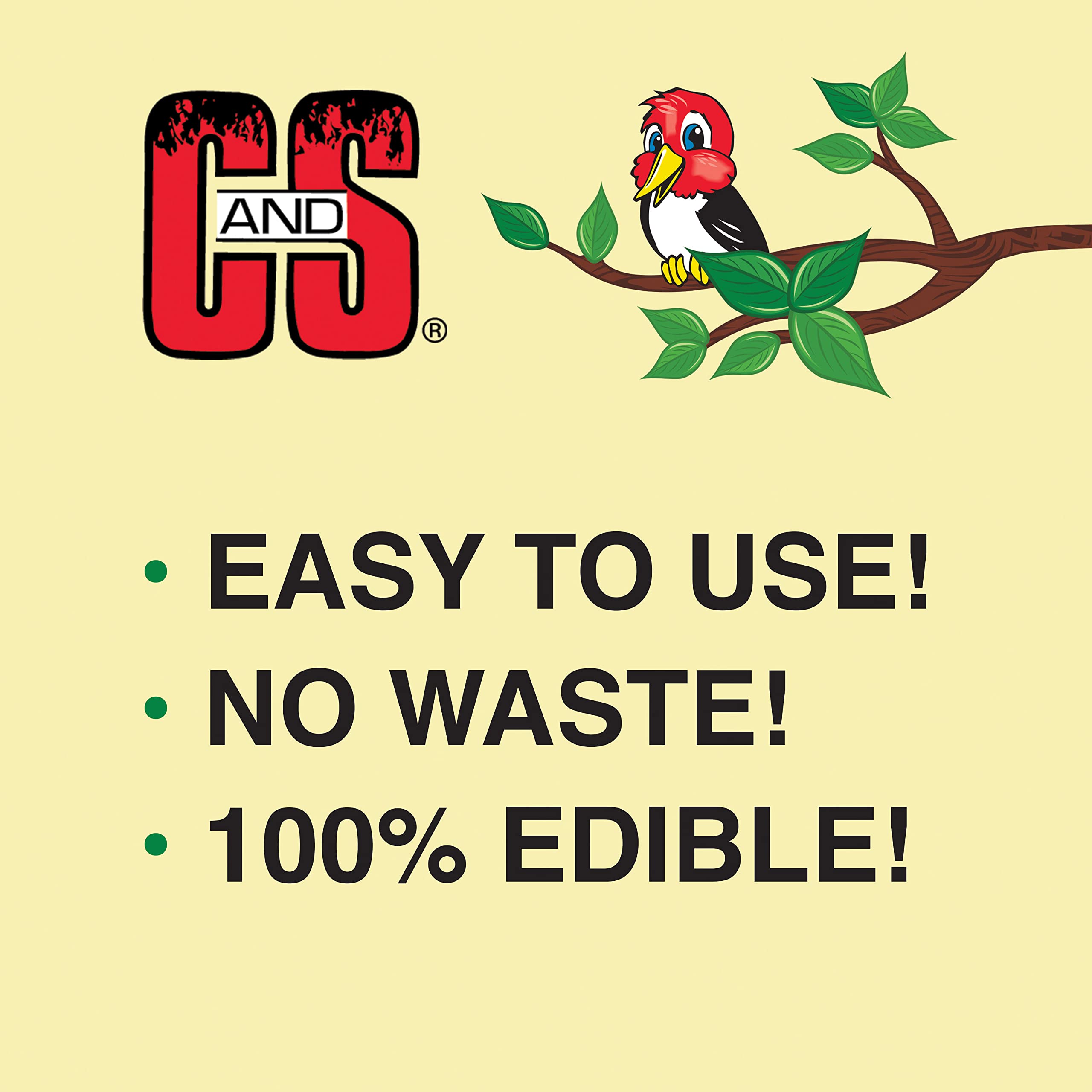 C&S multiple suet cakes removed from wrapper for ready-to-use convenience