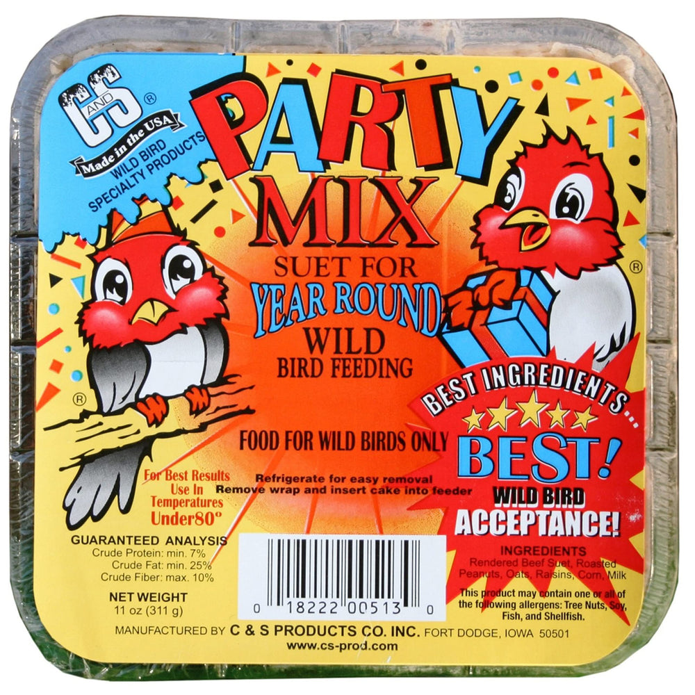 C&S Party Mix front packaging showing 12-pack, clear branding and size benefits