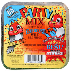 C&S Party Mix front packaging showing 12-pack, clear branding and size benefits